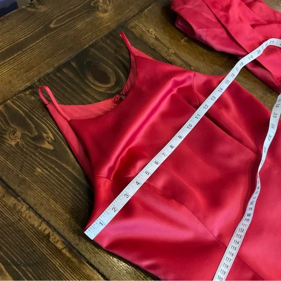 Michaelangelo Red Satin Gown - Picture 10 of 16